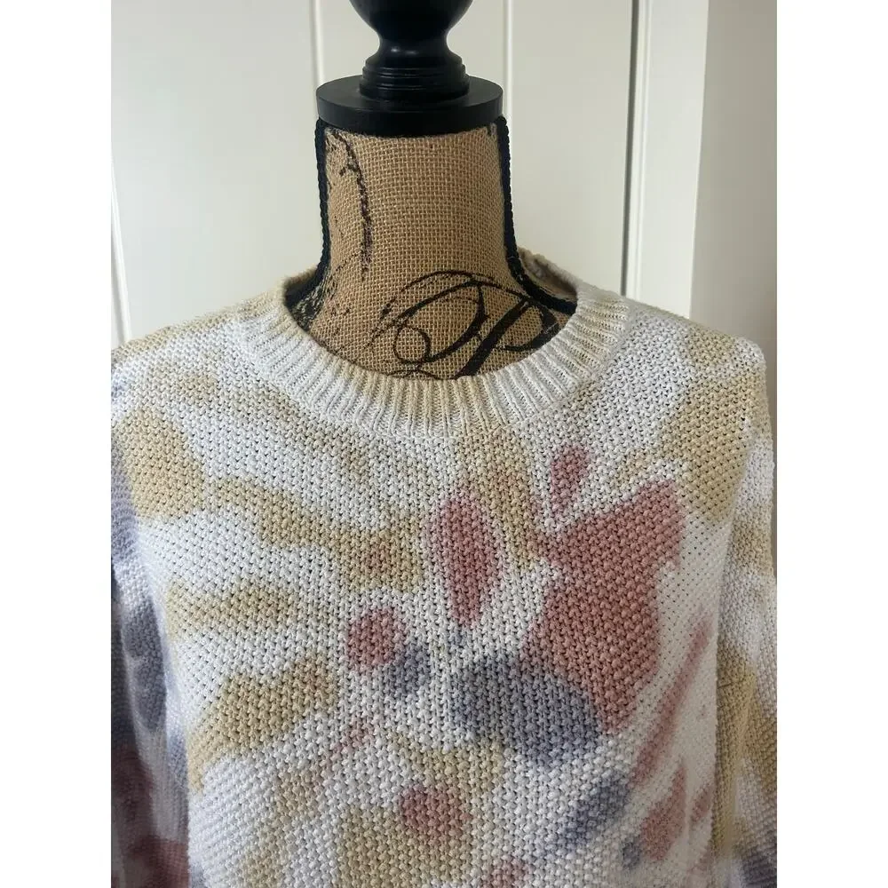 Madewell Rainbow Tie-Dye Westford Pullover Sweater Size Small